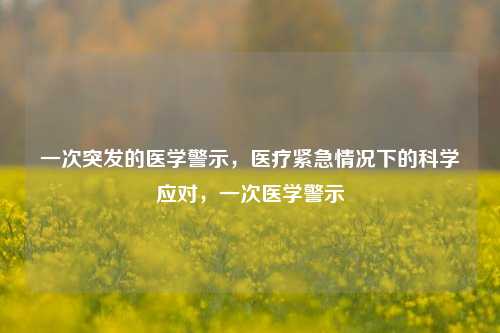 一次突发的医学警示，医疗紧急情况下的科学应对，一次医学警示
