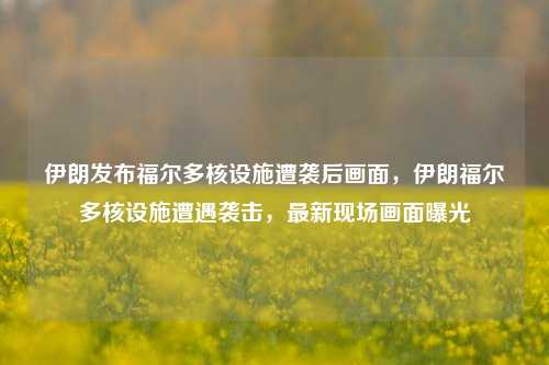 伊朗发布福尔多核设施遭袭后画面，伊朗福尔多核设施遭遇袭击，最新现场画面曝光