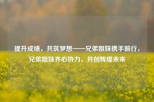 提升成绩，共筑梦想——兄弟姐妹携手前行，兄弟姐妹齐心协力，共创辉煌未来