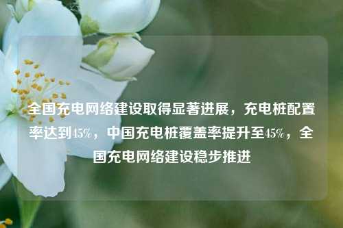 全国充电网络建设取得显著进展，充电桩配置率达到45%，中国充电桩覆盖率提升至45%，全国充电网络建设稳步推进