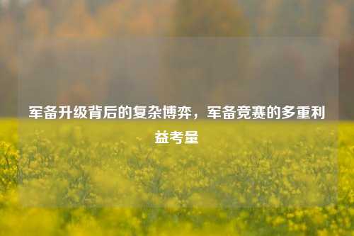 军备升级背后的复杂博弈，军备竞赛的多重利益考量