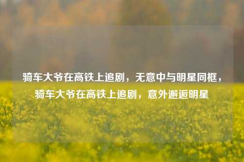 骑车大爷在高铁上追剧，无意中与明星同框，骑车大爷在高铁上追剧，意外邂逅明星