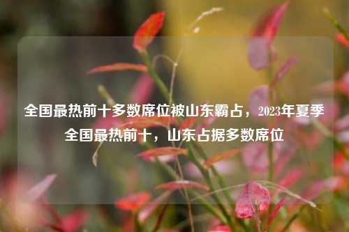 全国最热前十多数席位被山东霸占，2023年夏季全国最热前十，山东占据多数席位