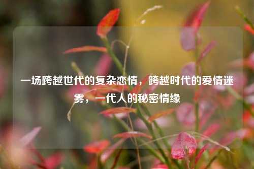 一场跨越世代的复杂恋情，跨越时代的爱情迷雾，一代人的秘密情缘