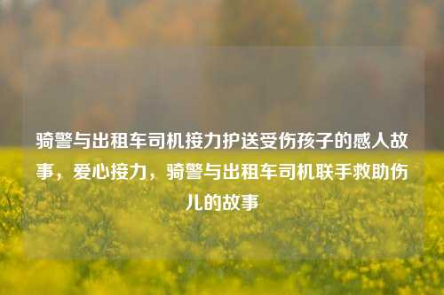 骑警与出租车司机接力护送受伤孩子的感人故事，爱心接力，骑警与出租车司机联手救助伤儿的故事