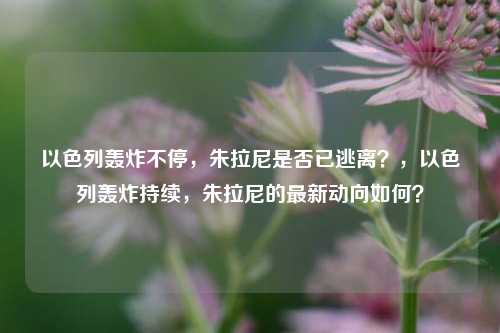 以色列轰炸不停，朱拉尼是否已逃离？，以色列轰炸持续，朱拉尼的最新动向如何？
