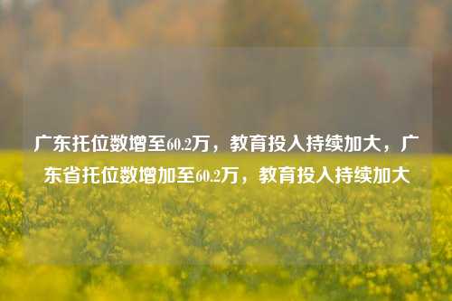 广东托位数增至60.2万，教育投入持续加大，广东省托位数增加至60.2万，教育投入持续加大