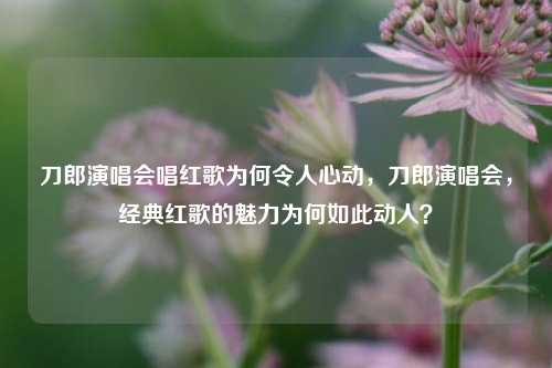 刀郎演唱会唱红歌为何令人心动，刀郎演唱会，经典红歌的魅力为何如此动人？
