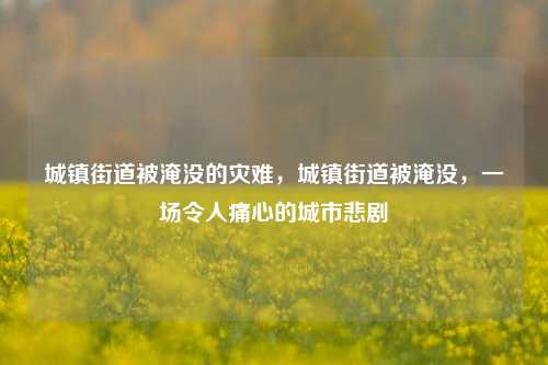 城镇街道被淹没的灾难，城镇街道被淹没，一场令人痛心的城市悲剧