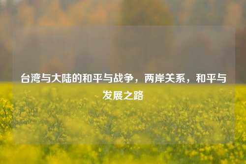 台湾与大陆的和平与战争，两岸关系，和平与发展之路