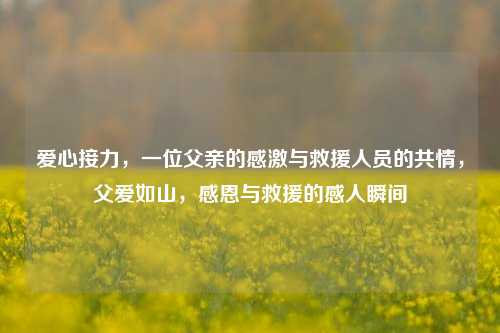 爱心接力，一位父亲的感激与救援人员的共情，父爱如山，感恩与救援的感人瞬间