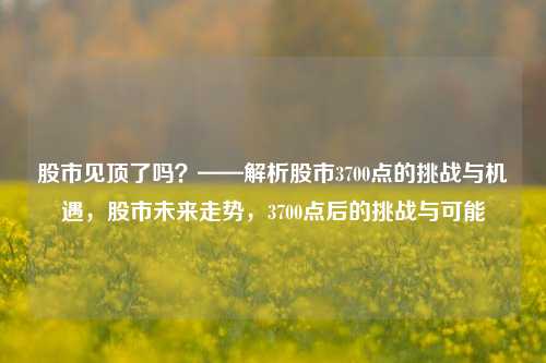 股市见顶了吗？——解析股市3700点的挑战与机遇，股市未来走势，3700点后的挑战与可能