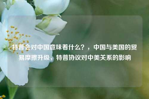 特普会对中国意味着什么？，中国与美国的贸易摩擦升级，特普协议对中美关系的影响