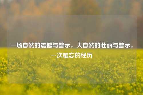 一场自然的震撼与警示，大自然的壮丽与警示，一次难忘的经历