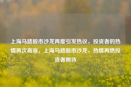 上海马路股市沙龙再度引发热议，投资者的热情再次高涨，上海马路股市沙龙，热情再燃投资者期待