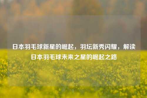 日本羽毛球新星的崛起，羽坛新秀闪耀，解读日本羽毛球未来之星的崛起之路