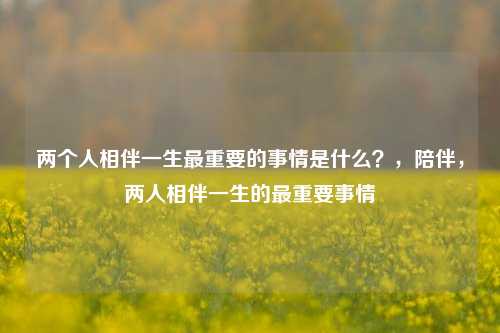 两个人相伴一生最重要的事情是什么？，陪伴，两人相伴一生的最重要事情