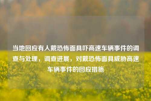 当地回应有人戴恐怖面具吓高速车辆事件的调查与处理，调查进展，对戴恐怖面具威胁高速车辆事件的回应措施